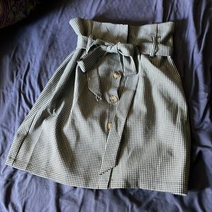 Gingham stretchy skirt